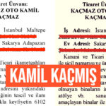 KAMİL KAÇMIŞ kamil kaçmaz kaçmaz oto