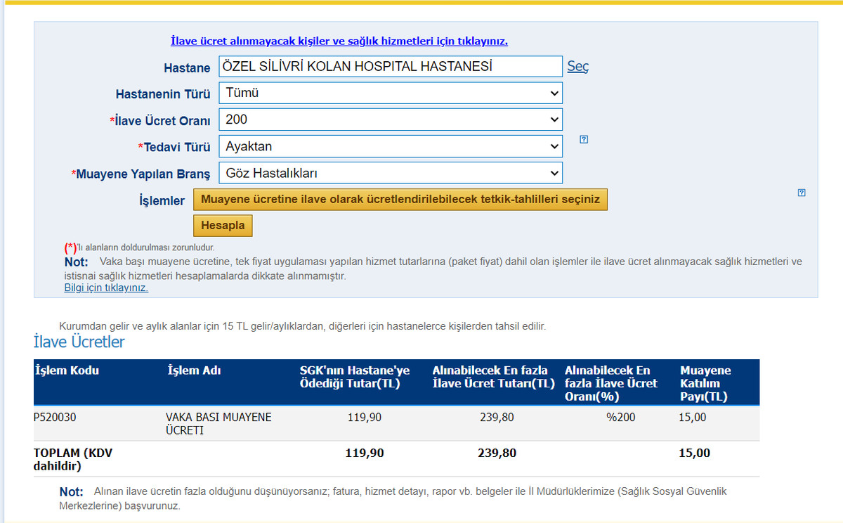 özel hastaneler fazla ücret alıyor