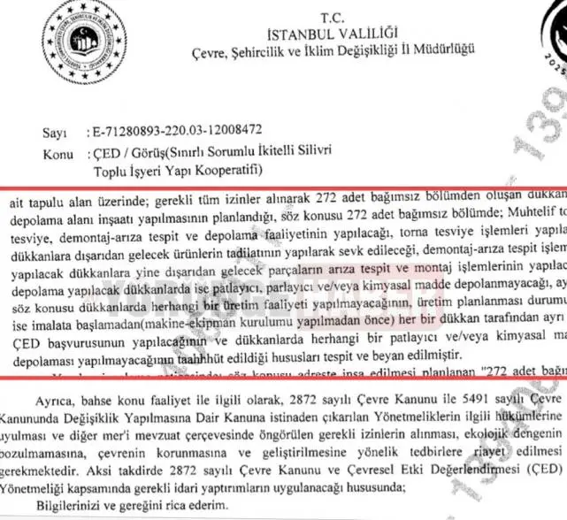 İKİTELLİ DEĞİL ÇİFTETELLİ OLSAYDI BU KADAR KIYAMET KOPMAZDI ikitelli silivri kooperatifi çed raporu