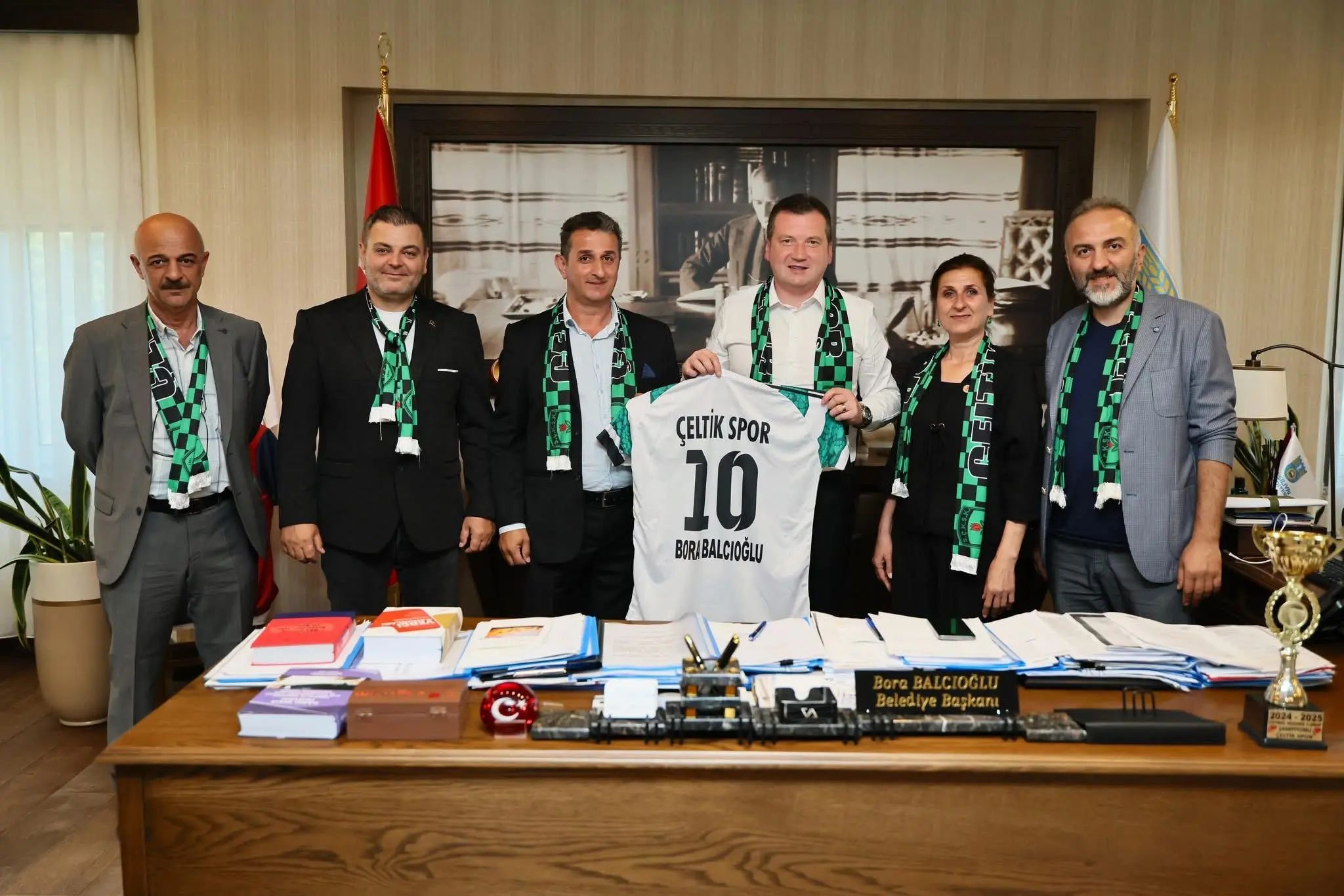 ÇELTİKSPOR'DAN BAŞKAN BALCIOĞLU'NA ZİYARET Çeltikspor