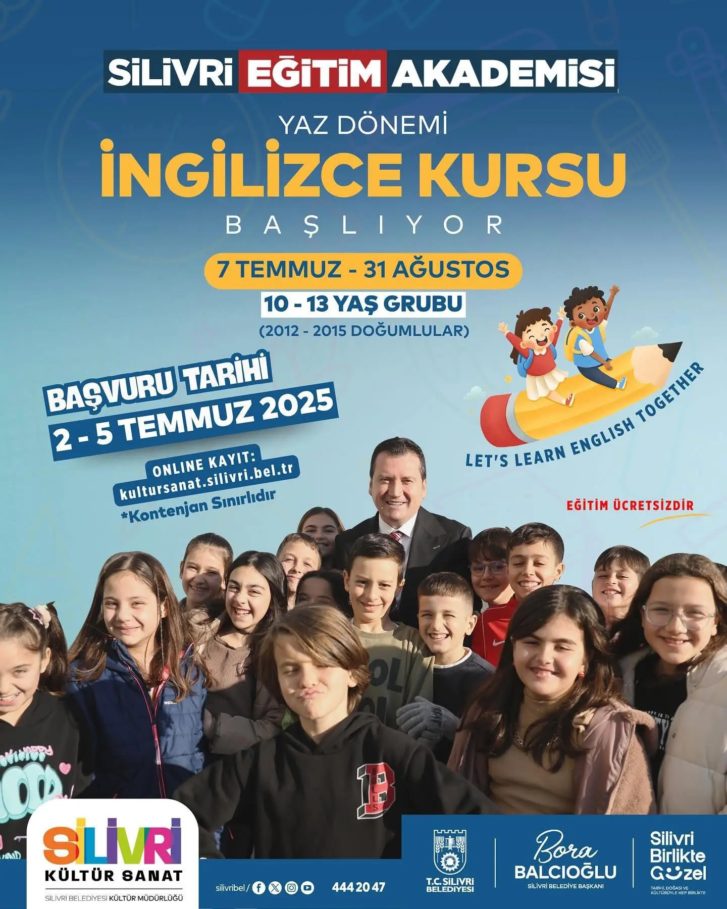 SİLİVRİ BELEDİYESİ'NDEN ÜCRETSİZ İNGİLİZCE KURSU Silivri Ücretsiz İngilizce Kursu