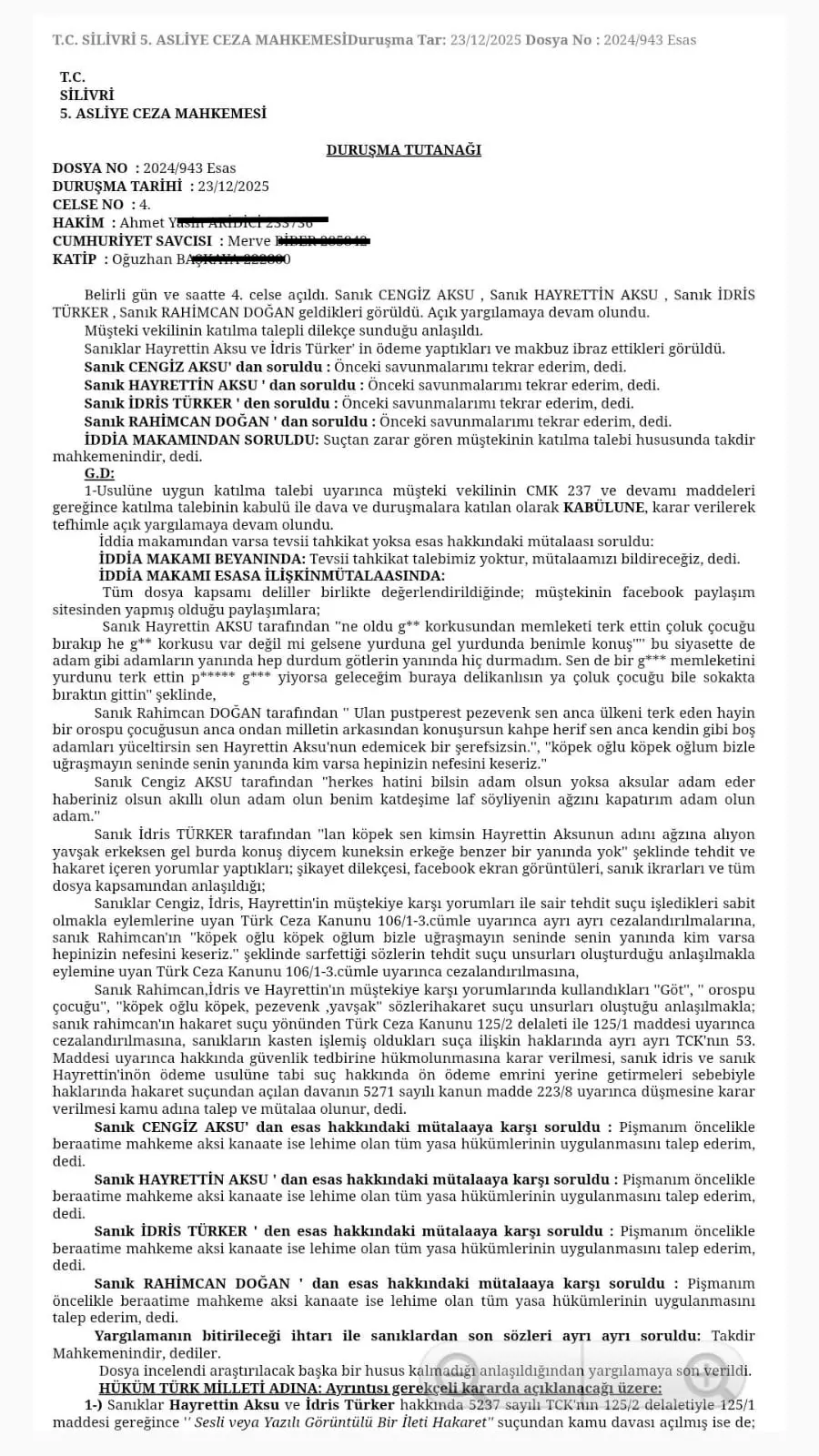 hayrettin aksu silivri mimarsinan mahallesi