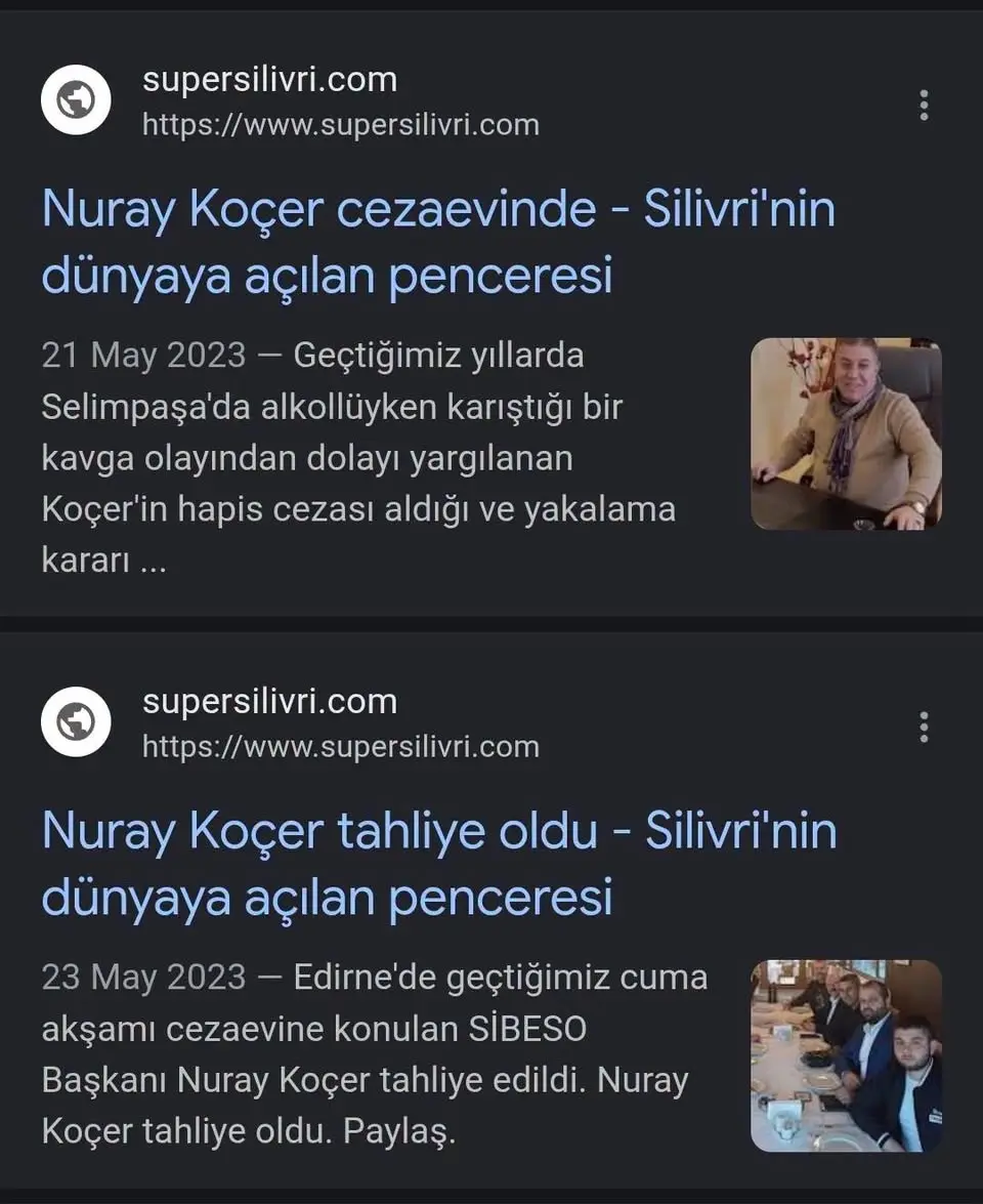 nuray koçer silivri hapis sabıka