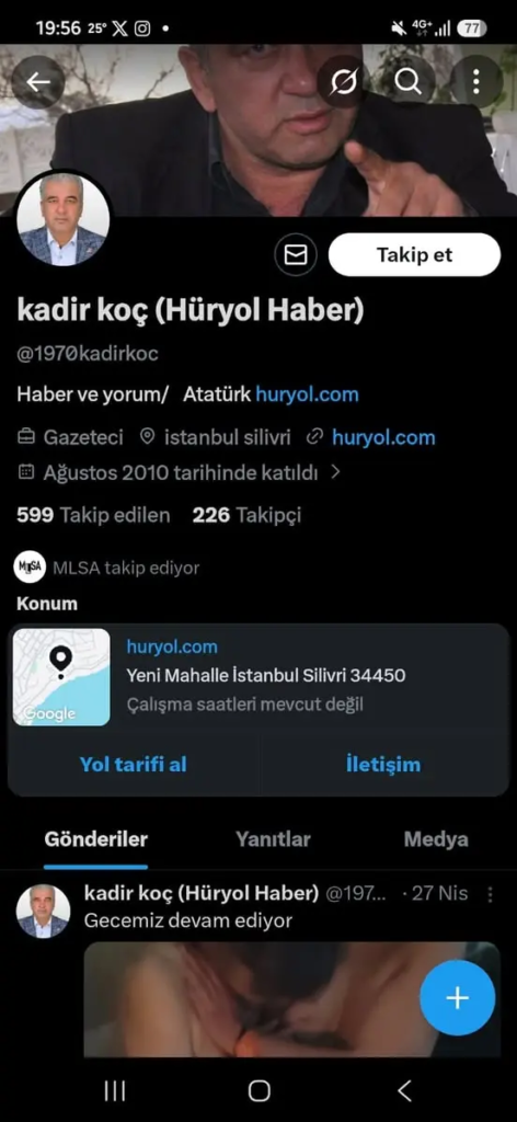 KADİR KOÇ'TAN AHLAKSIZ PAYLAŞIM kadir koç hüryol haber silivri
