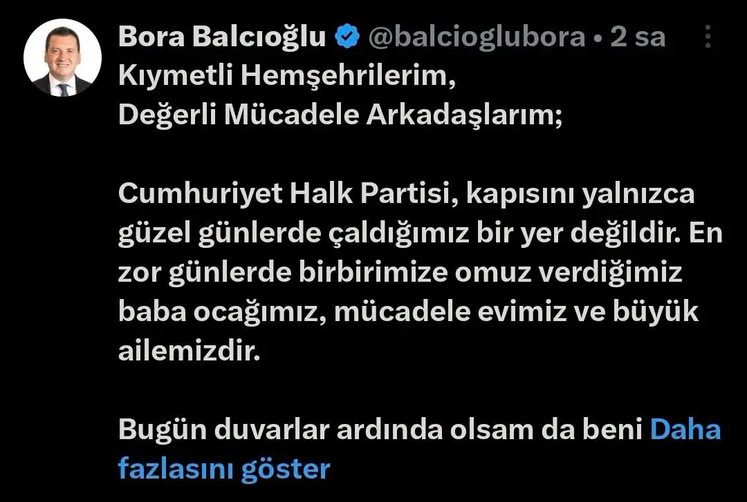 bora balcıoğlu chp