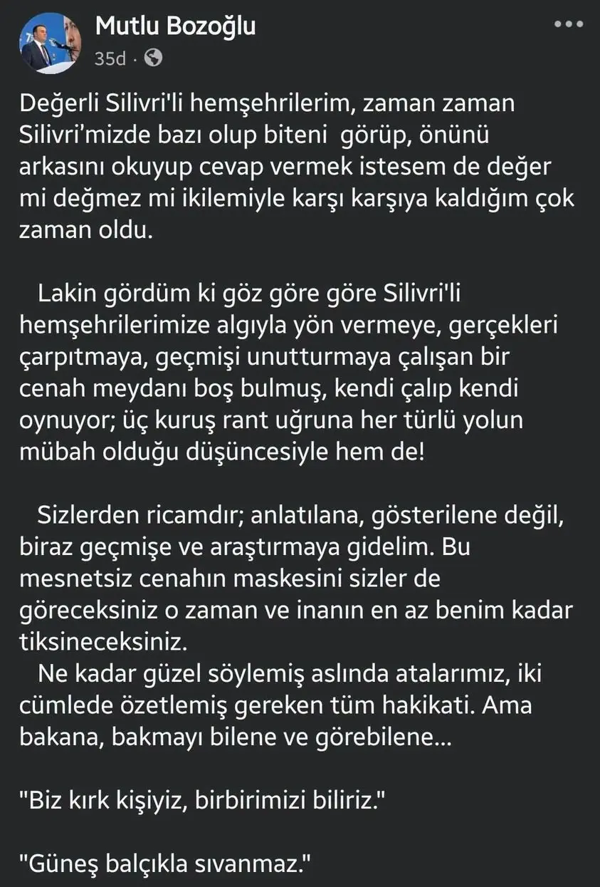 mutlu bozoğlu silivri