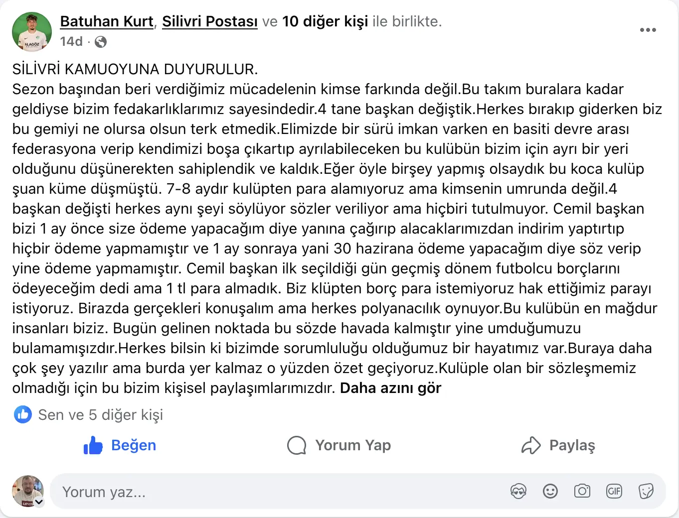 batuhan kurt silivrispor