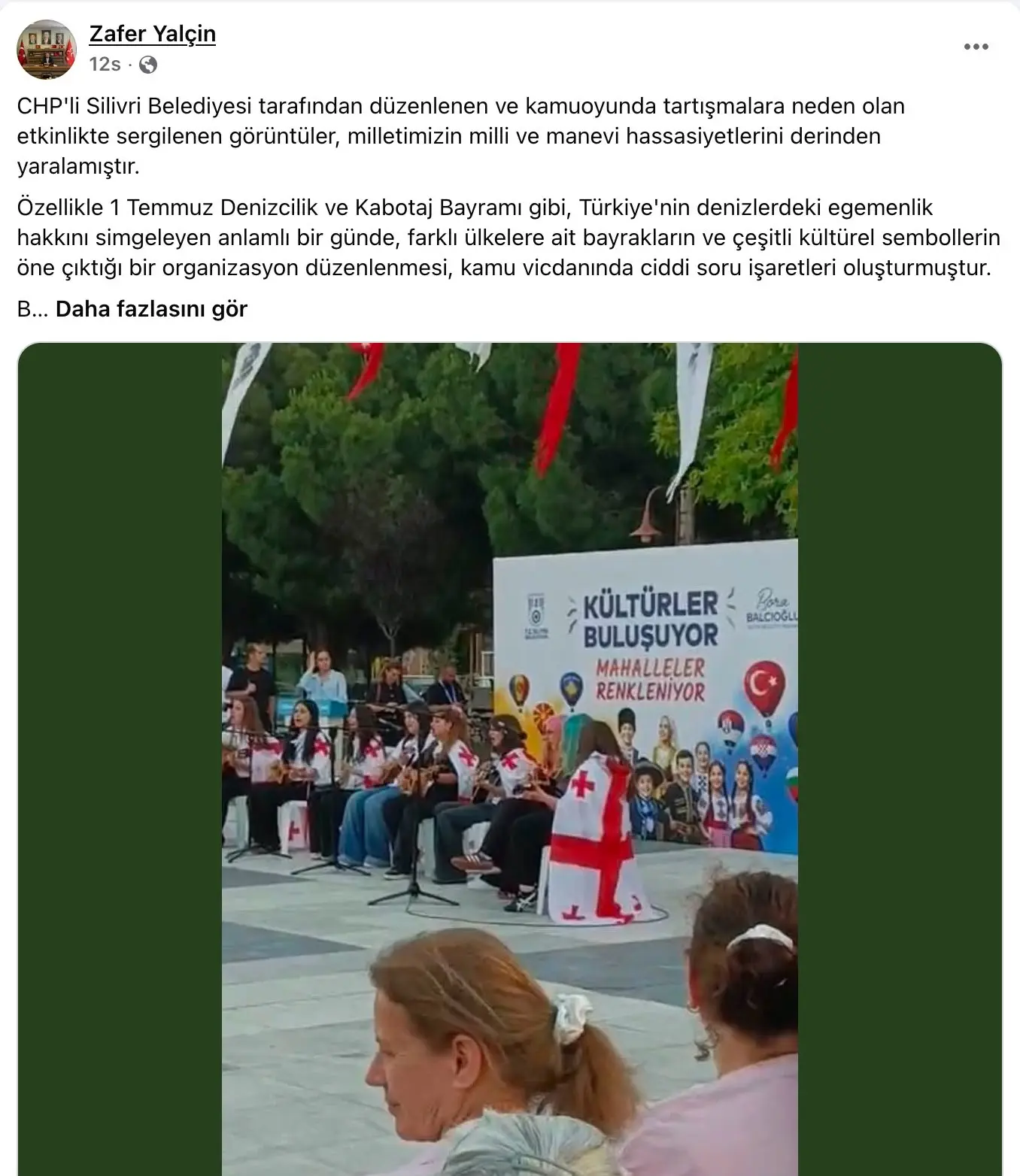 ZAFER YALÇIN'DAN BÜYÜK GAF: GÜRCİSTAN BAYRAĞI'NI HAÇLI BAYRAĞI ZANNETTİ zafer yalçın gürcistan bayrağı