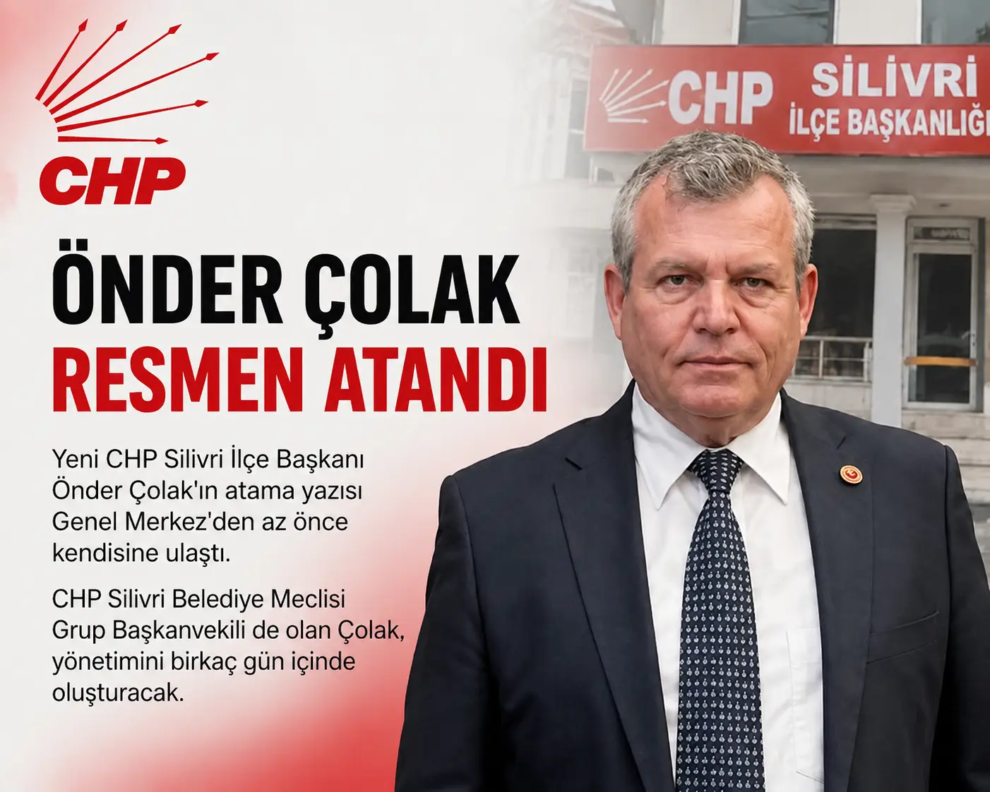 ÖNDER ÇOLAK RESMEN ATANDI önder çolak chp