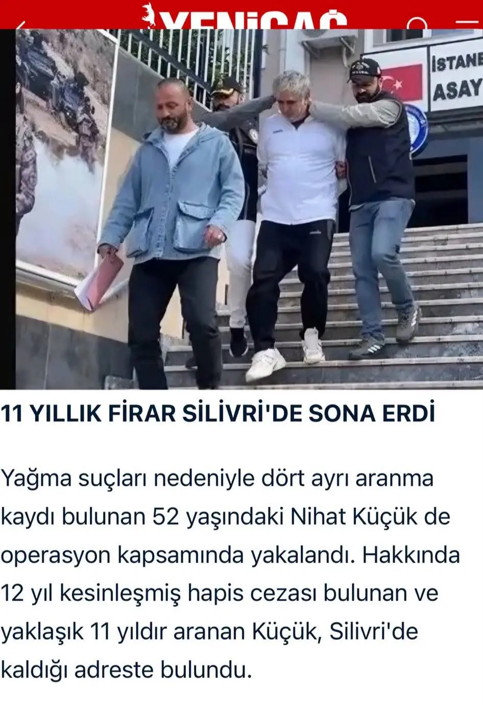 11 YILLIK FİRARİ EMLAKÇI ÇIKTI nihat küçük silivri emlakçı