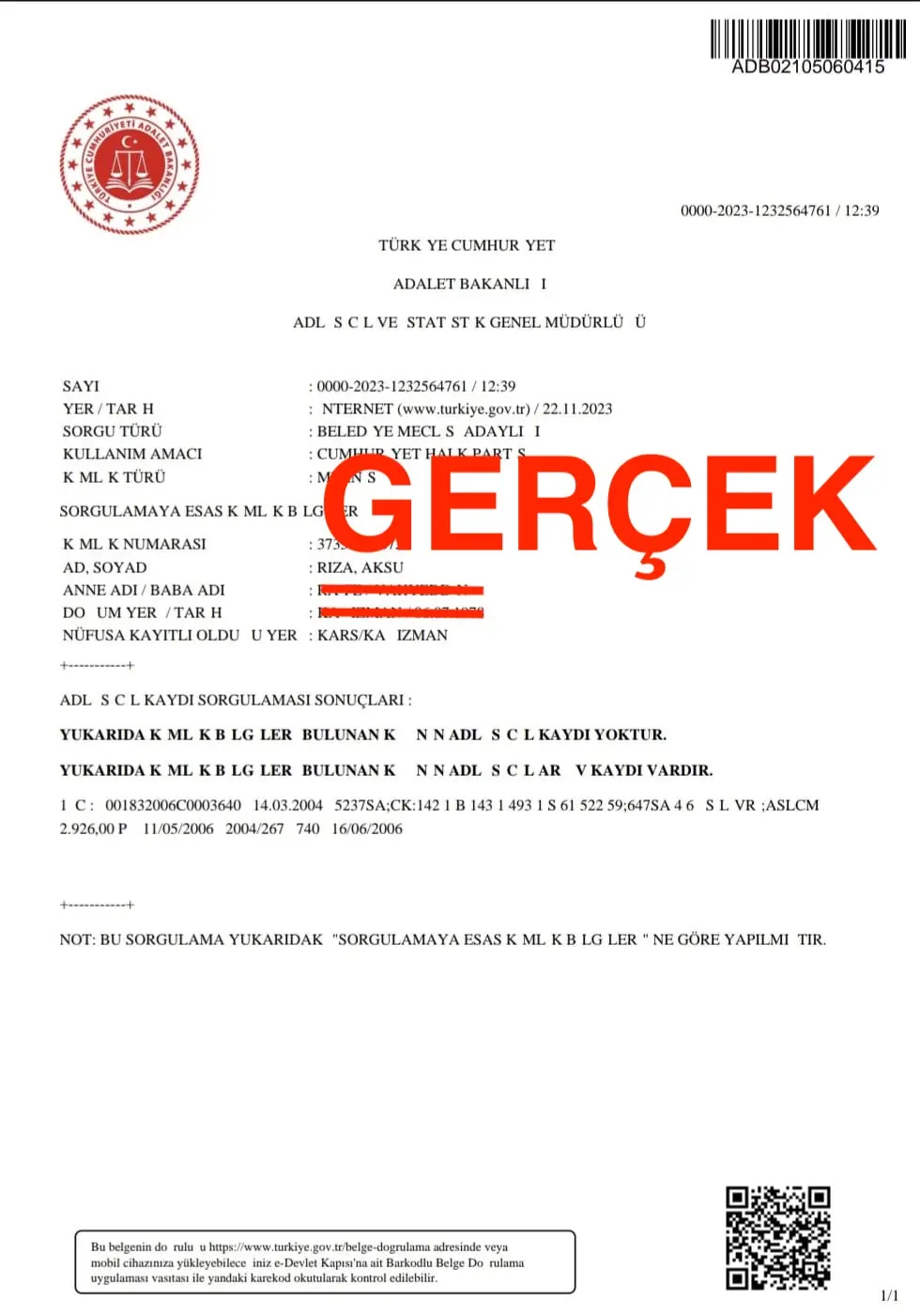 RIZA AKSU SAHTE SABIKA BELGESİ İLE ADAY OLMUŞ! rıza aksu gerçek sabıka